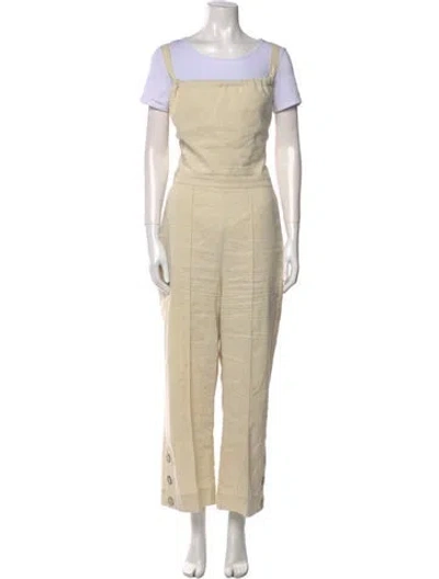 Pre-owned Simkhai Square Neckline Jumpsuit In Neutral