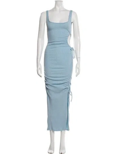 Pre-owned Simkhai Square Neckline Long Dress In Blue