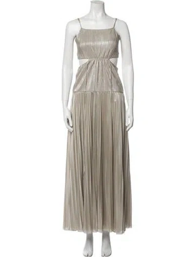 Pre-owned Simkhai Square Neckline Long Dress In Gray