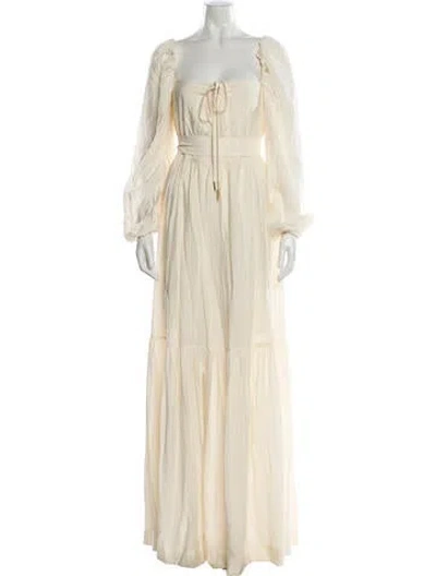 Pre-owned Simkhai Square Neckline Long Dress In Neutral