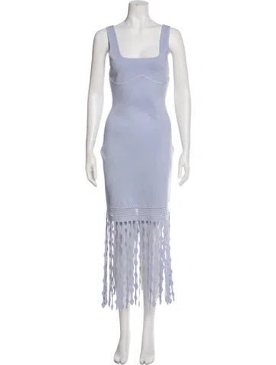 Pre-owned Simkhai Square Neckline Long Dress In Purple