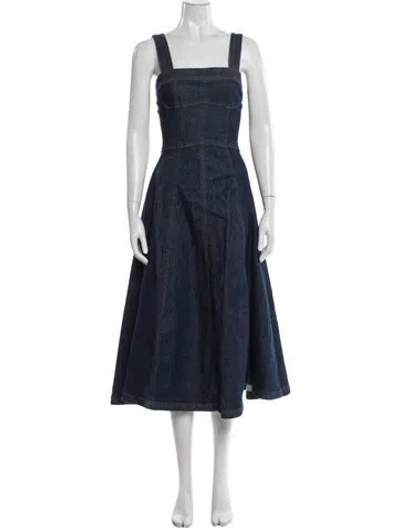 Pre-owned Simkhai Square Neckline Long Dress W/ Tags In Blue