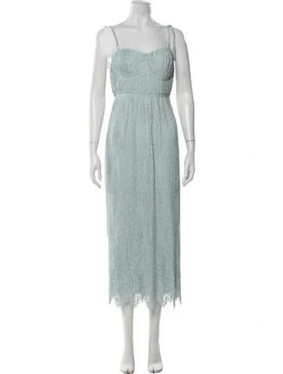 Pre-owned Simkhai Square Neckline Long Dress W/ Tags In Blue