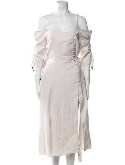 Pre-owned Simkhai Square Neckline Long Dress W/ Tags In Neutral