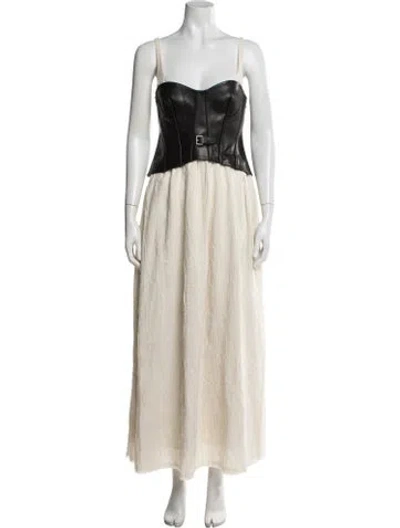 Pre-owned Simkhai Square Neckline Long Dress W/ Tags In Neutral