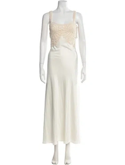 Pre-owned Simkhai Square Neckline Long Dress W/ Tags In Neutral