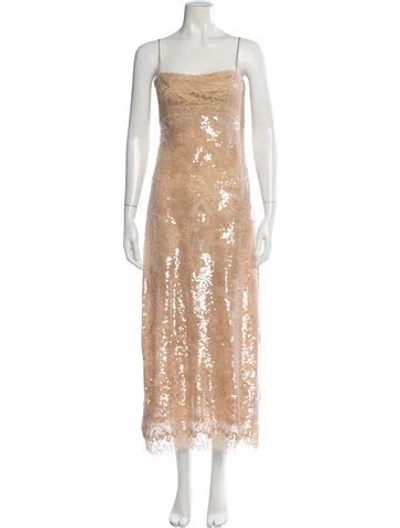 Pre-owned Simkhai Square Neckline Long Dress W/ Tags In Neutrals
