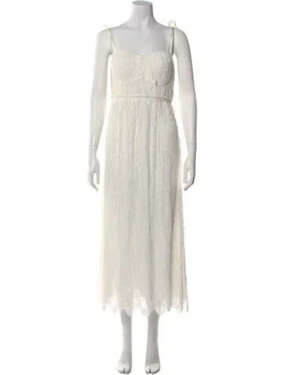 Pre-owned Simkhai Square Neckline Long Dress W/ Tags In White