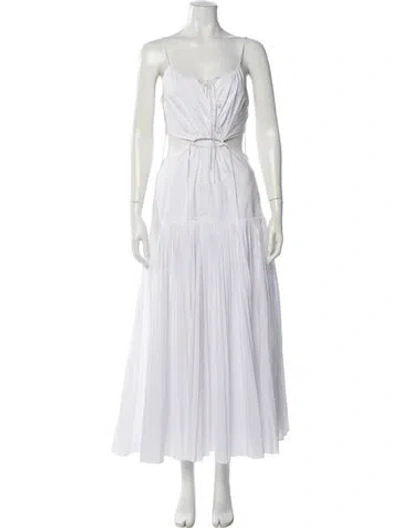 Pre-owned Simkhai Square Neckline Long Dress In White