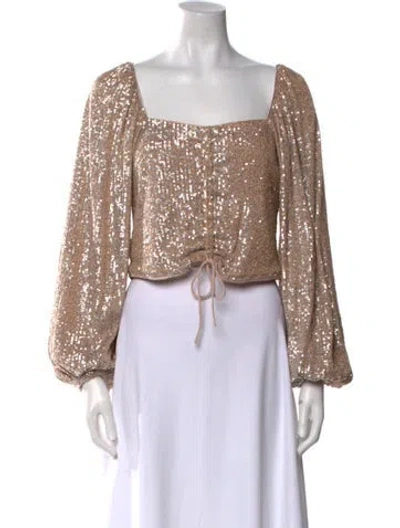 Pre-owned Simkhai Square Neckline Long Sleeve Crop Top