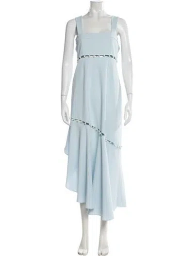Pre-owned Simkhai Square Neckline Midi Length Dress In Blue