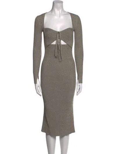 Pre-owned Simkhai Square Neckline Midi Length Dress In Multi