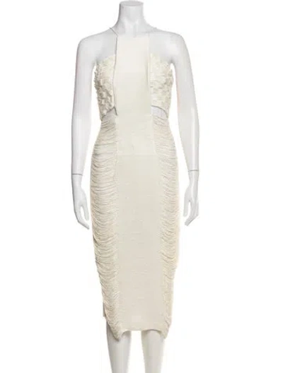 Pre-owned Simkhai Square Neckline Midi Length Dress In Neutral