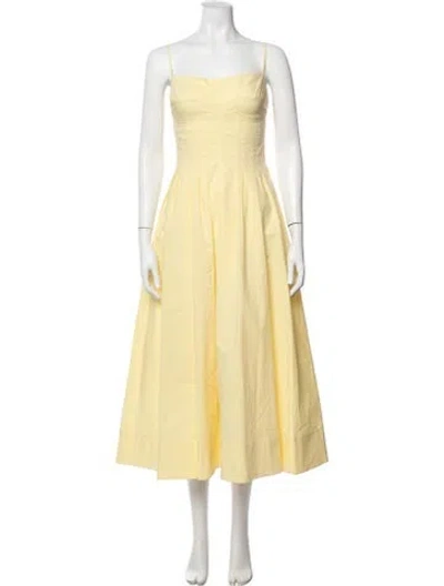 Pre-owned Simkhai Square Neckline Midi Length Dress W/ Tags In Black