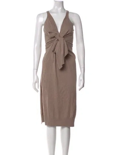Pre-owned Simkhai Square Neckline Midi Length Dress W/ Tags In Neutral
