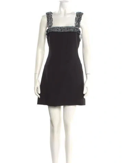 Pre-owned Simkhai Square Neckline Mini Dress In Black