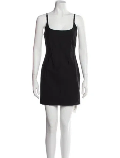Pre-owned Simkhai Square Neckline Mini Dress In Black