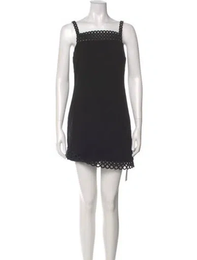 Pre-owned Simkhai Square Neckline Mini Dress In Black