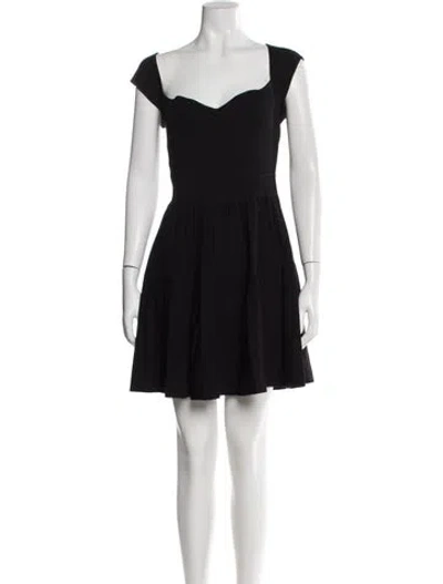 Pre-owned Simkhai Square Neckline Mini Dress In Black