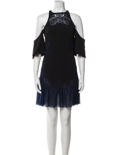 Pre-owned Simkhai Square Neckline Mini Dress In Black