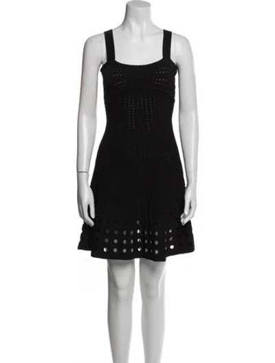 Pre-owned Simkhai Square Neckline Mini Dress In Black