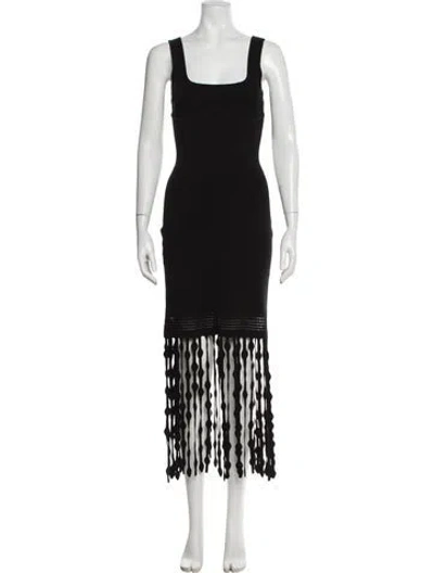 Pre-owned Simkhai Square Neckline Mini Dress In Black