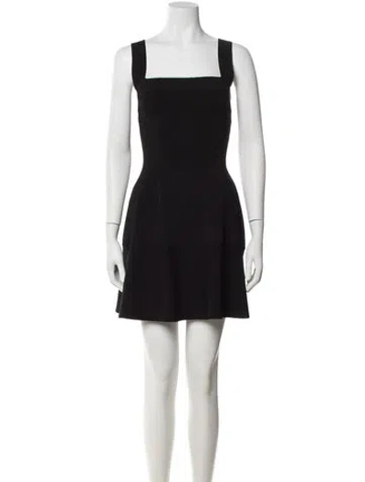 Pre-owned Simkhai Square Neckline Mini Dress In Black