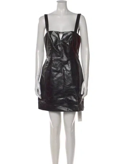 Pre-owned Simkhai Square Neckline Mini Dress In Black