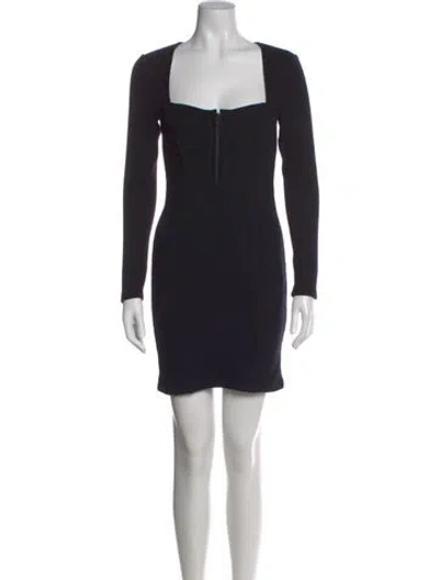 Pre-owned Simkhai Square Neckline Mini Dress In Black