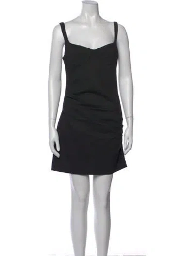 Pre-owned Simkhai Square Neckline Mini Dress In Black