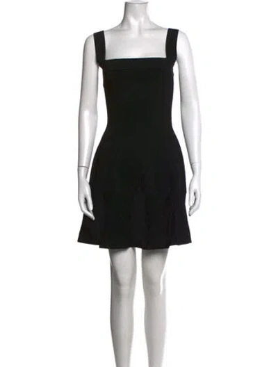 Pre-owned Simkhai Square Neckline Mini Dress In Black