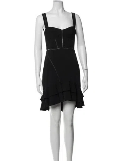 Pre-owned Simkhai Square Neckline Mini Dress In Black
