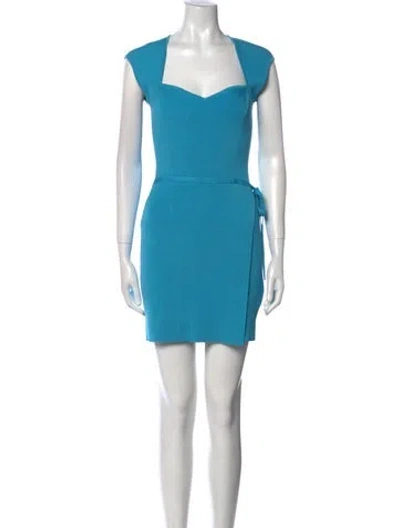 Pre-owned Simkhai Square Neckline Mini Dress In Blue