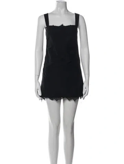 Pre-owned Simkhai Square Neckline Mini Dress In Blue