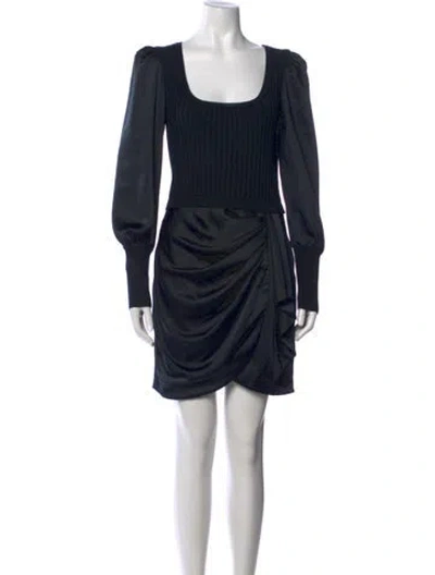 Pre-owned Simkhai Square Neckline Mini Dress In Blue