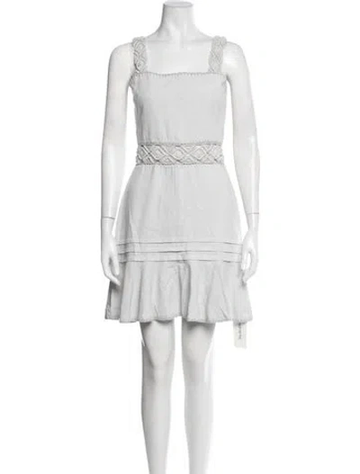 Pre-owned Simkhai Square Neckline Mini Dress In Blue
