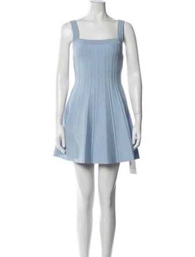 Pre-owned Simkhai Square Neckline Mini Dress In Blue