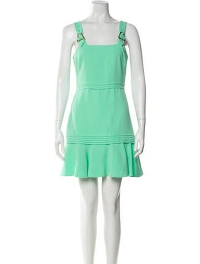 Pre-owned Simkhai Square Neckline Mini Dress In Green