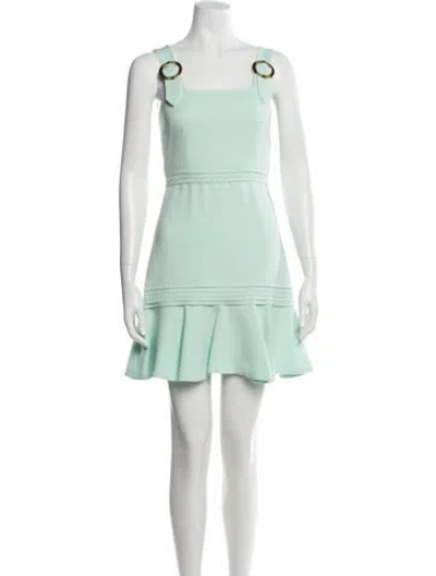 Pre-owned Simkhai Square Neckline Mini Dress In Green
