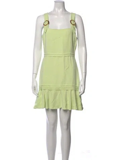 Pre-owned Simkhai Square Neckline Mini Dress In Green