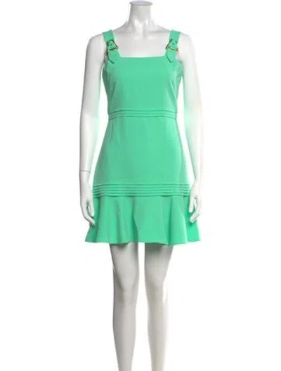Pre-owned Simkhai Square Neckline Mini Dress In Green