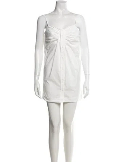 Pre-owned Simkhai Square Neckline Mini Dress In Neutral