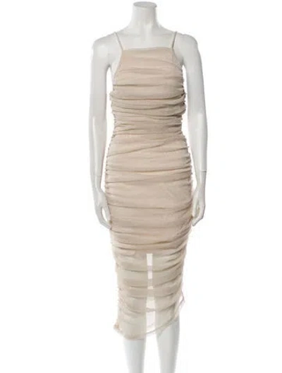 Pre-owned Simkhai Square Neckline Mini Dress In Neutral