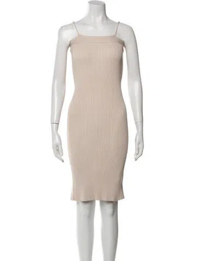 Pre-owned Simkhai Square Neckline Mini Dress In Neutral