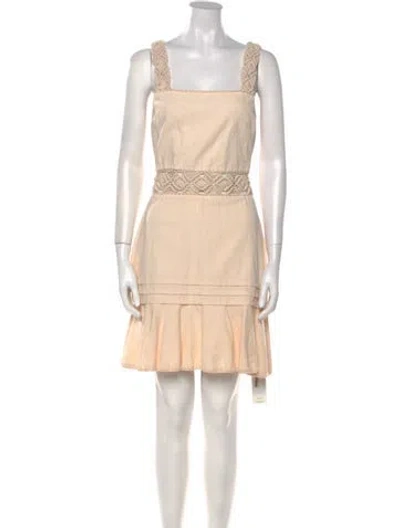 Pre-owned Simkhai Square Neckline Mini Dress In Neutral