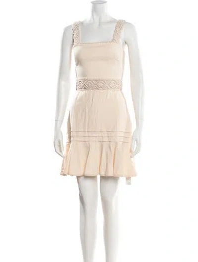 Pre-owned Simkhai Square Neckline Mini Dress In Neutral