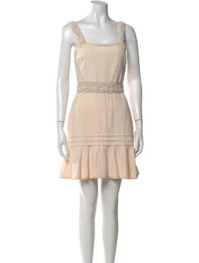 Pre-owned Simkhai Square Neckline Mini Dress In Neutral