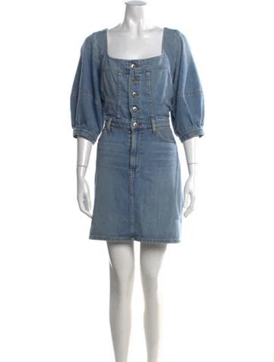Pre-owned Simkhai Square Neckline Mini Dress In Neutral