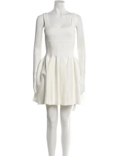 Pre-owned Simkhai Square Neckline Mini Dress In Neutral