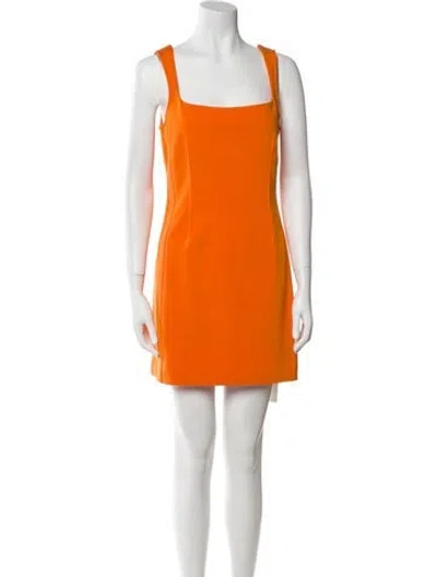 Pre-owned Simkhai Square Neckline Mini Dress In Orange